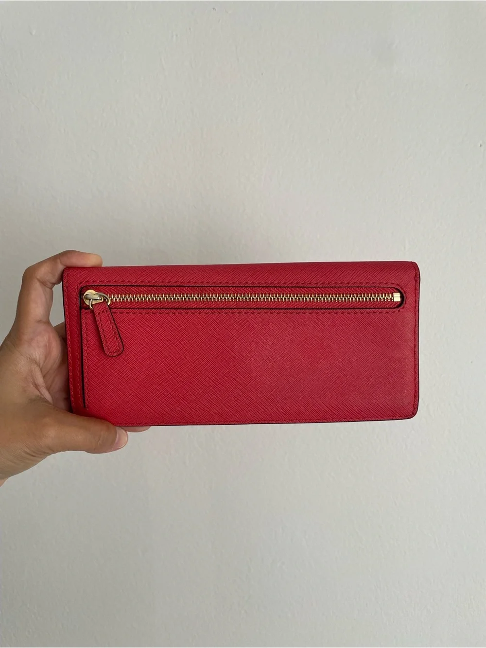 Michael Kors Jet Set Travel Saffiano Leather Continental Wallet – Bright Red